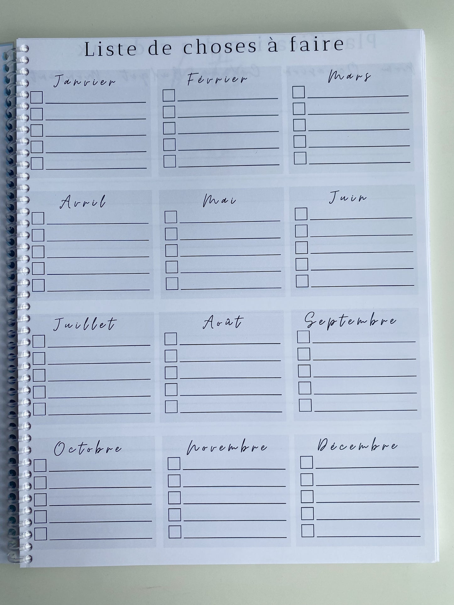 Agenda non daté (perpétuel) - Pastel rose