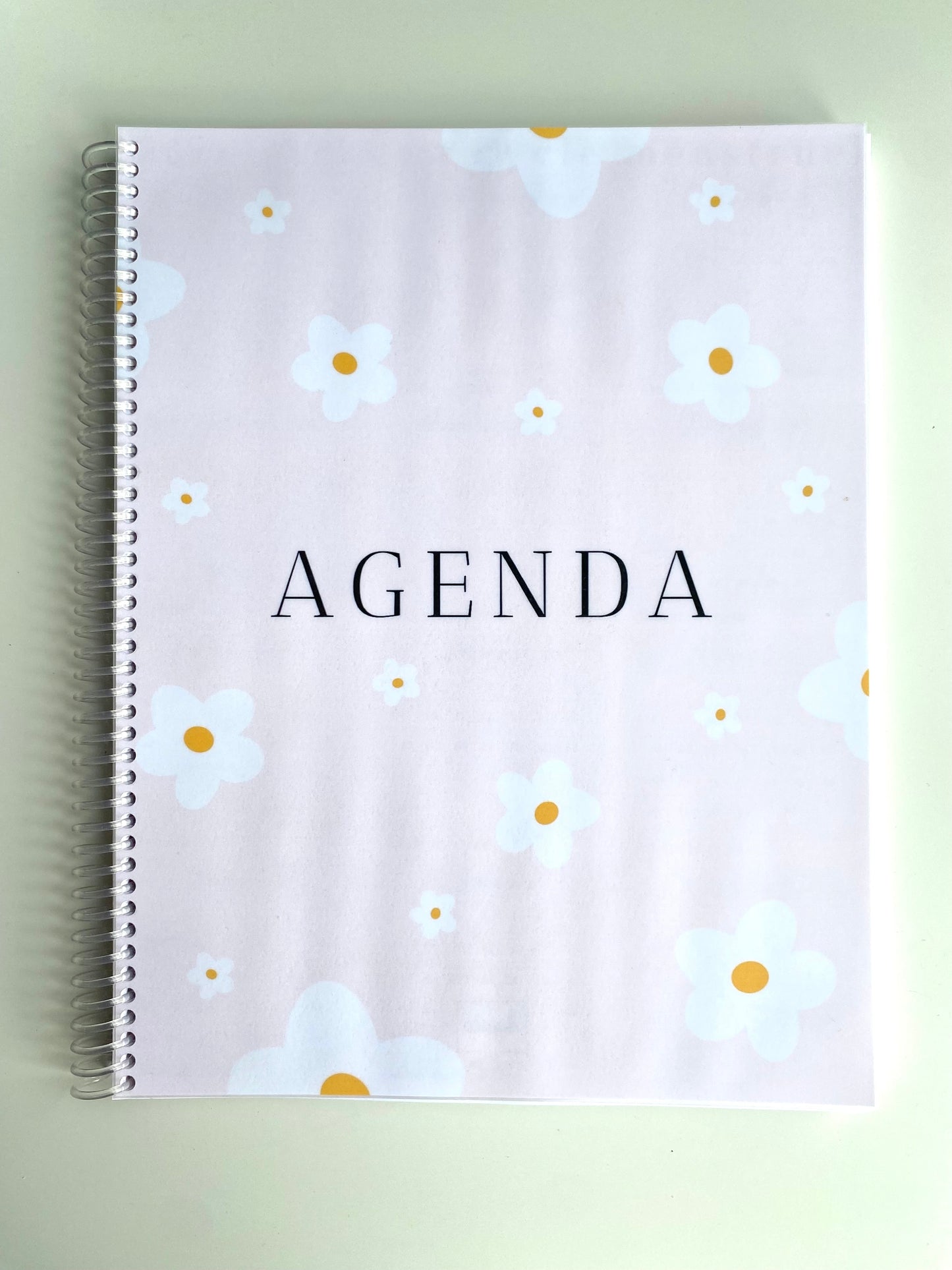 Agenda enseignant 2025-2026 - Rose et fleurs blanches