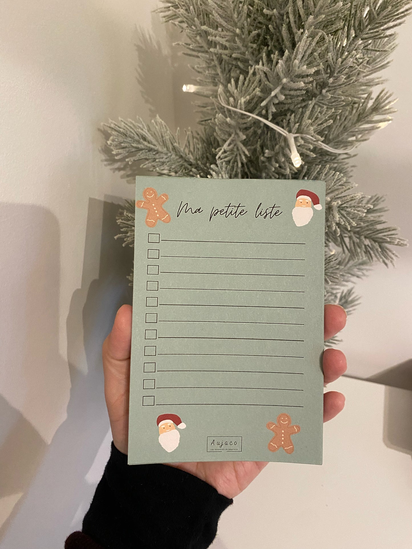 Ma petite liste bonhommes en pain d’épice et père noël