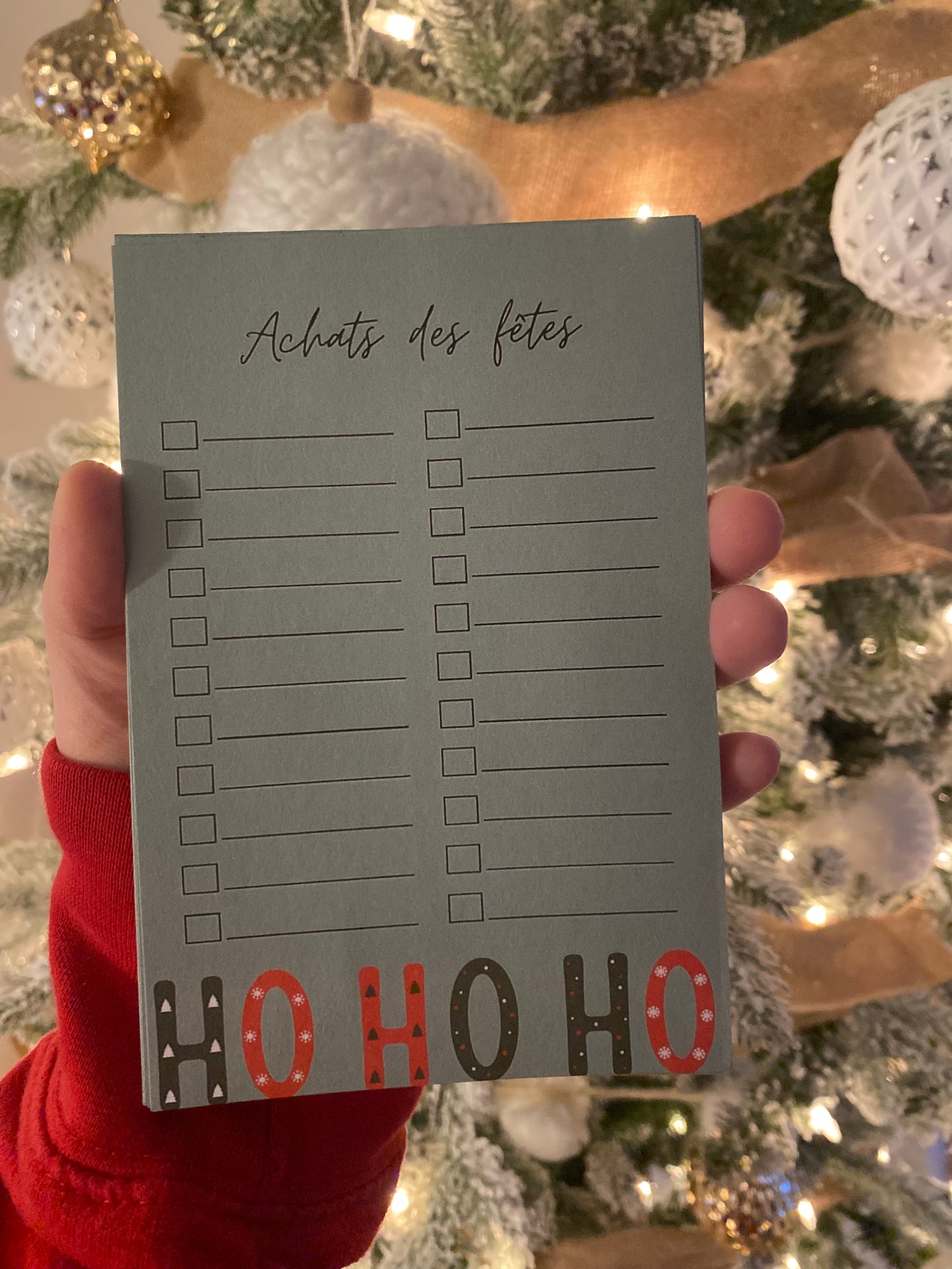 Liste d’achats Ho ho ho verte
