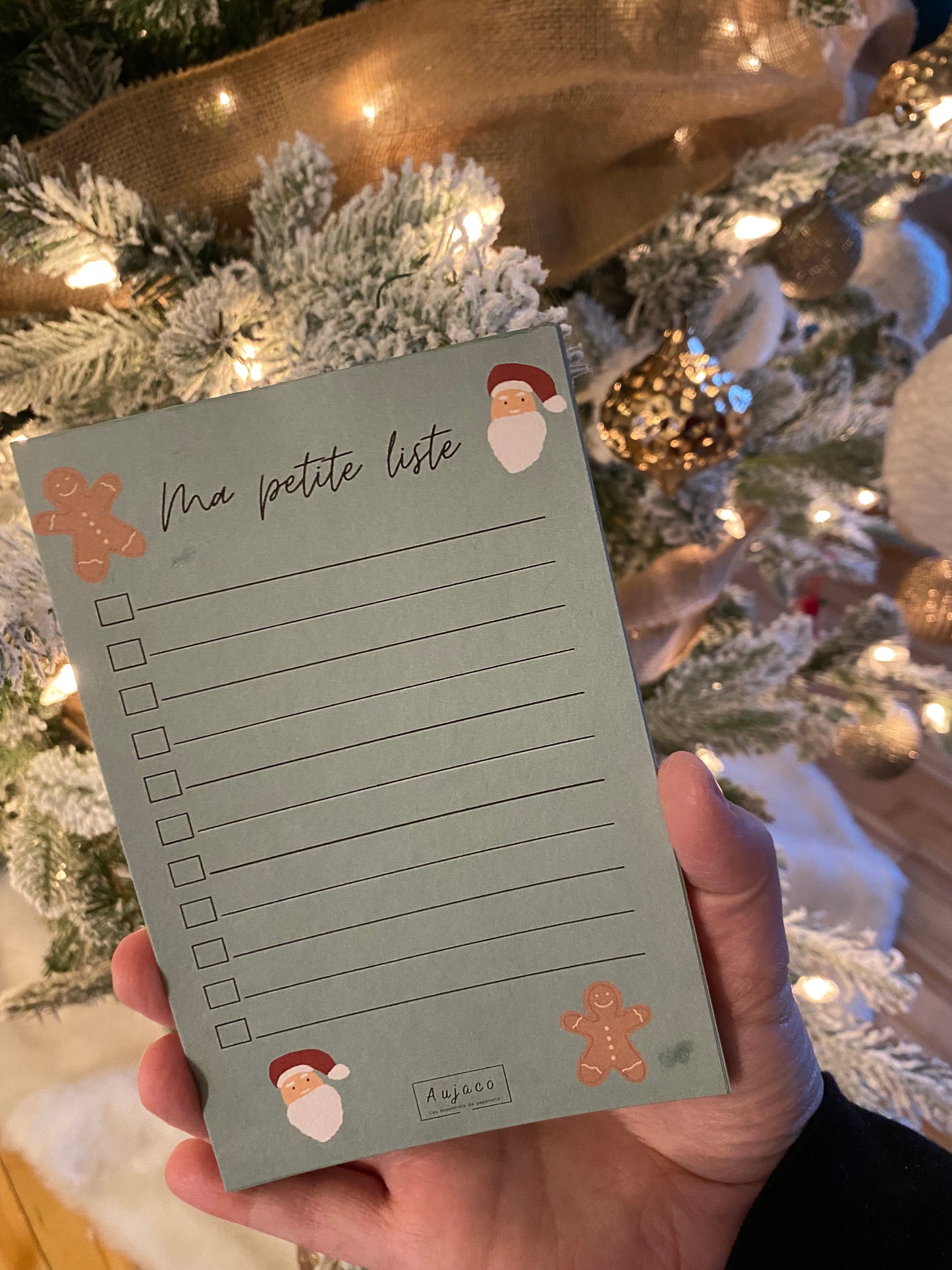 Ma petite liste bonhommes en pain d’épice et père noël