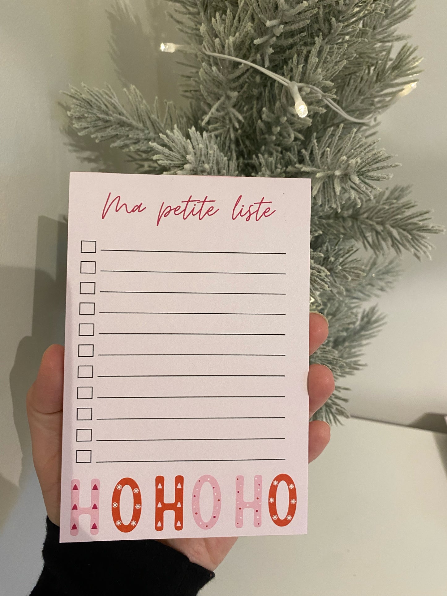 Ma petite liste - HO HO HO rose et rouge
