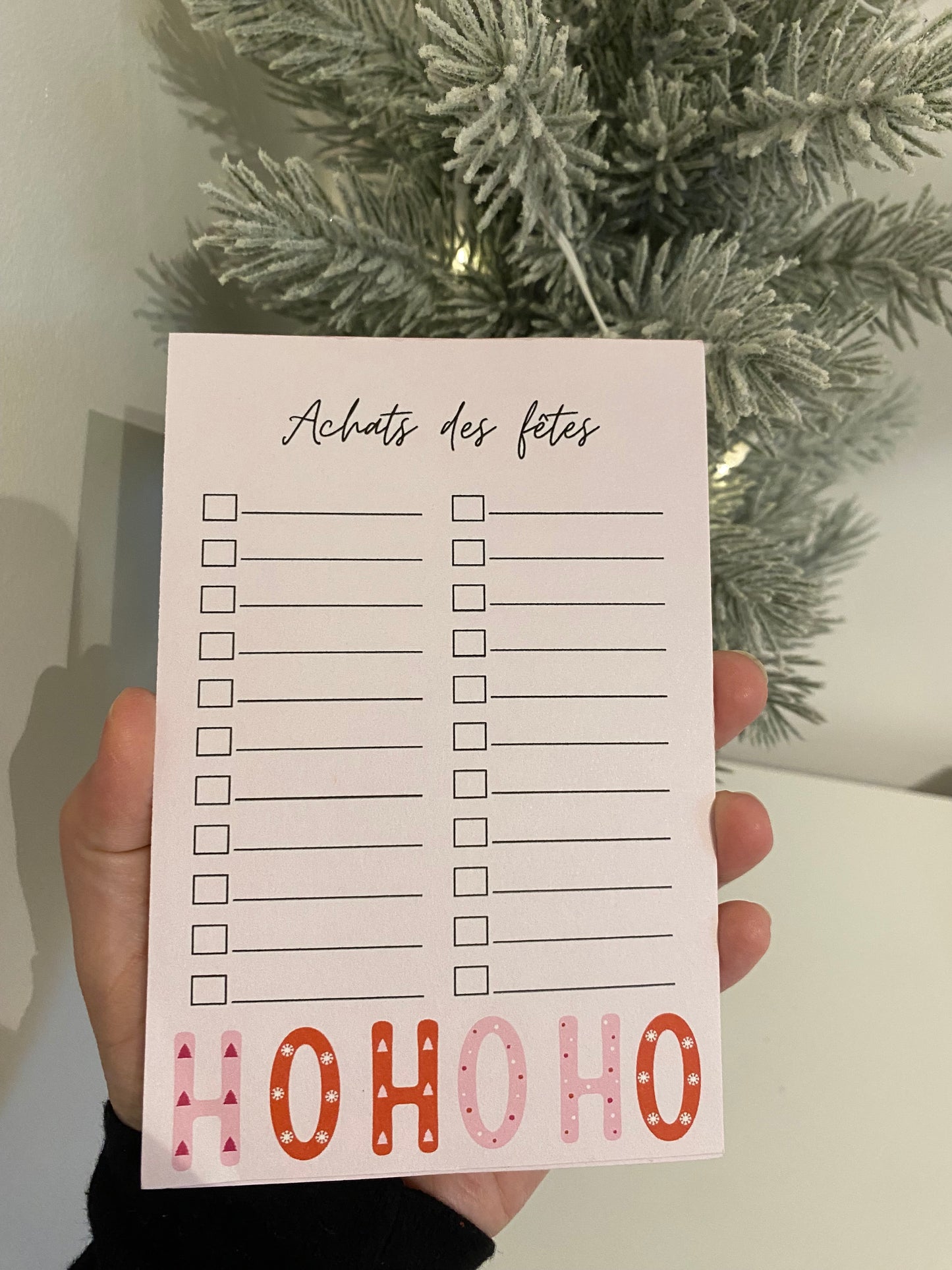 Liste d’achats Ho ho ho rose