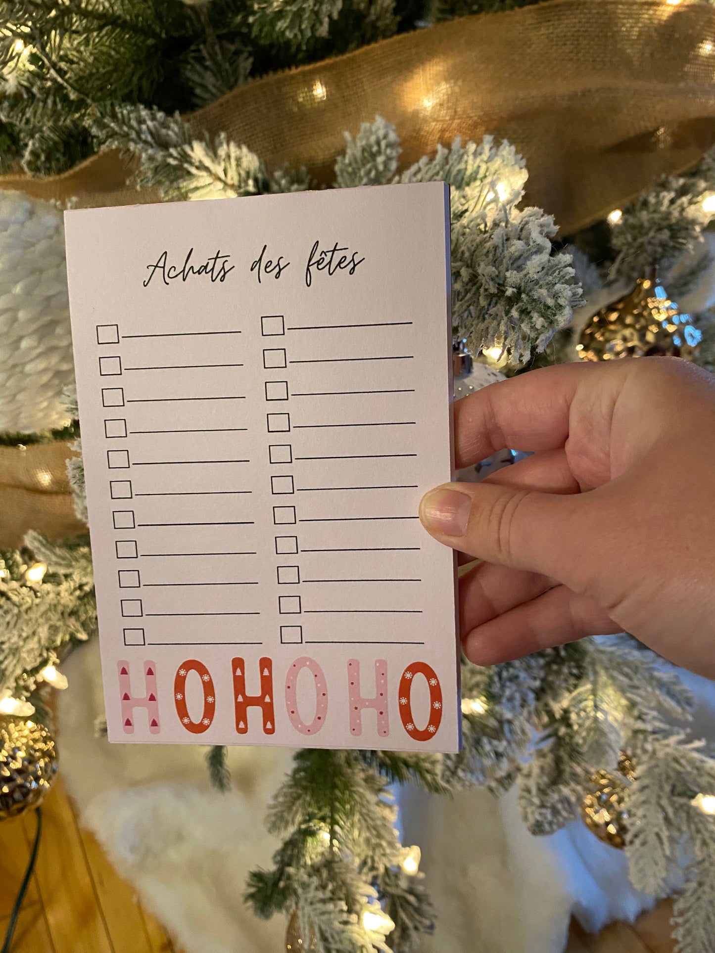 Liste d’achats Ho ho ho rose