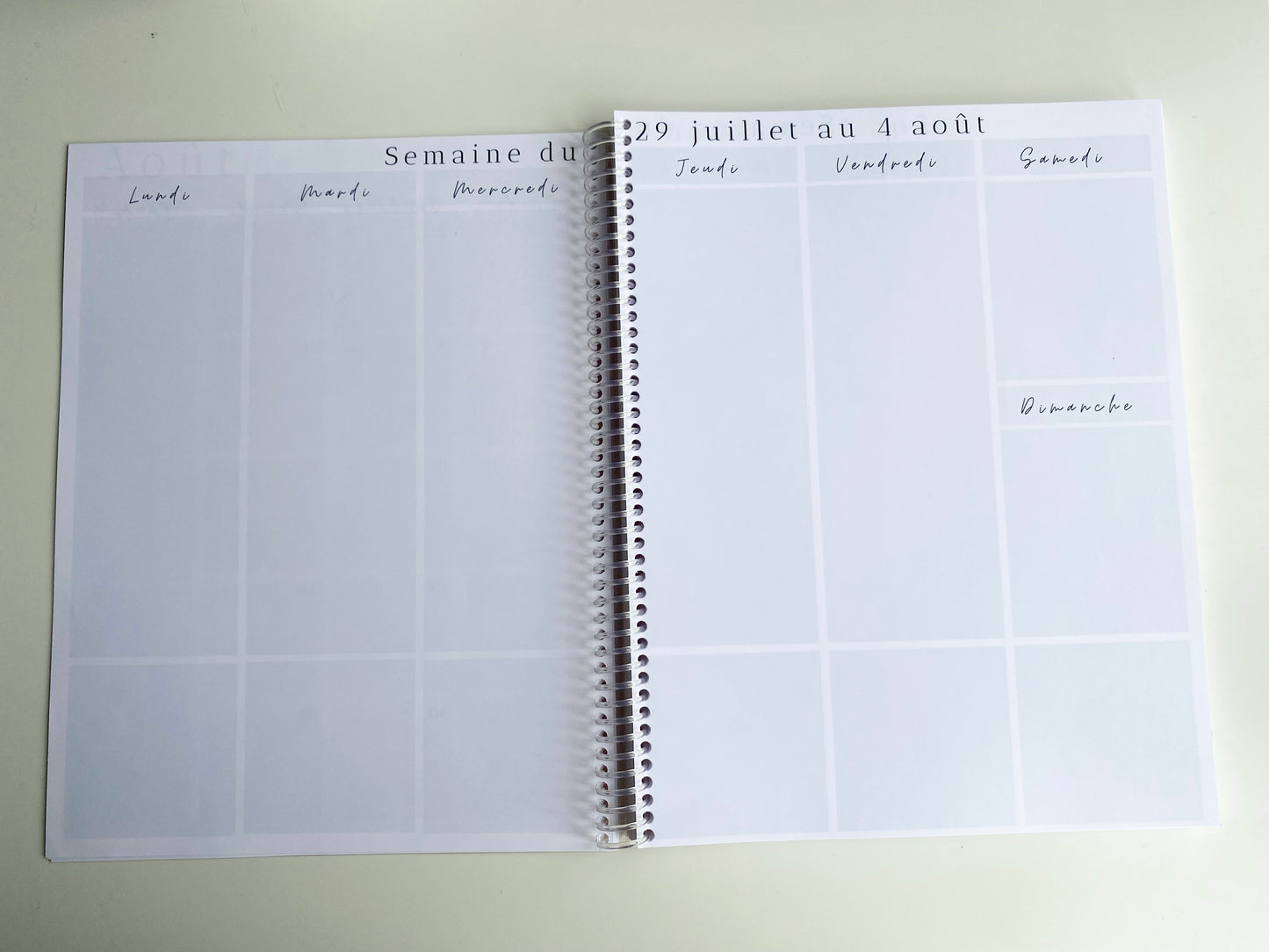 Agenda daté 2025 - Bleu et fleurs blanches