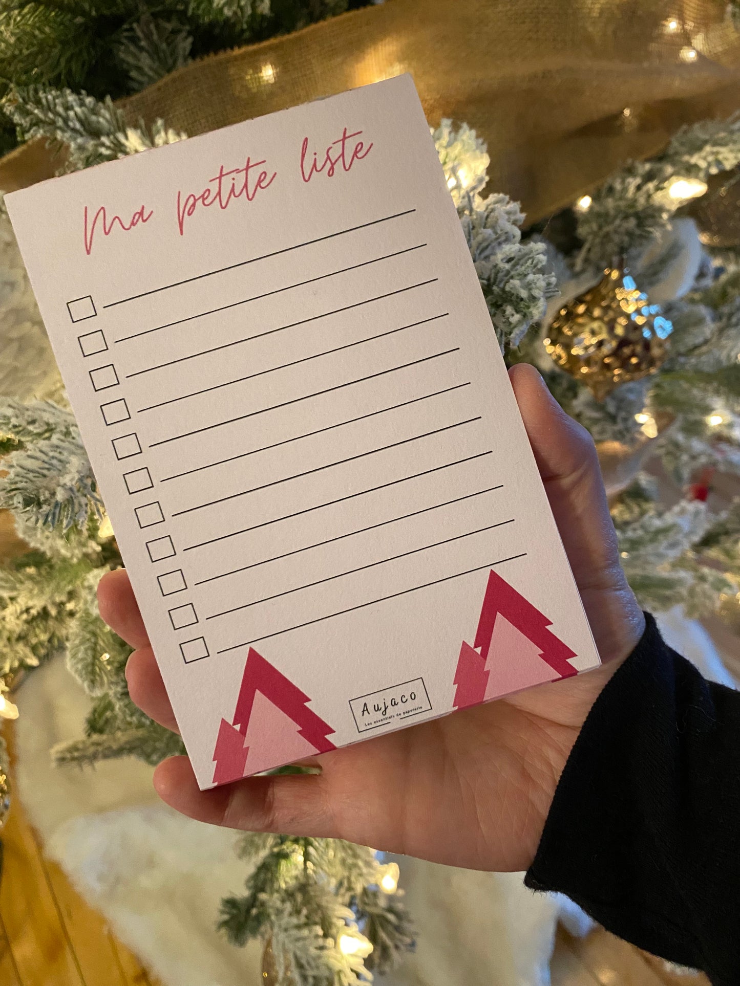 Ma petite liste - Sapins roses