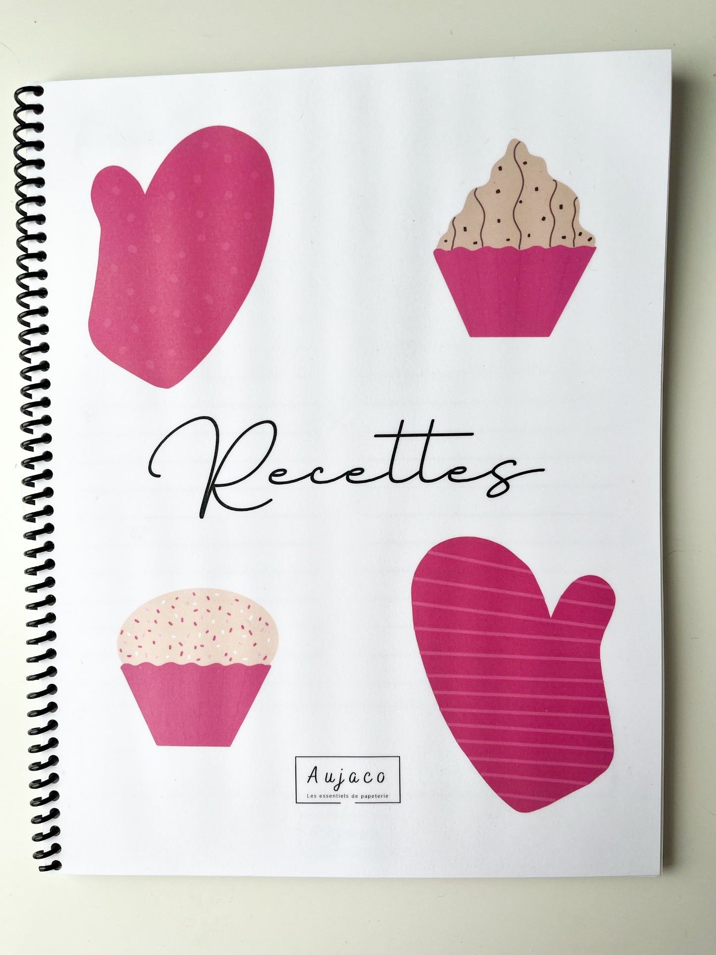 Livre de recettes à remplir - Carnet de cuisine personnalisé pour 80 recettes.