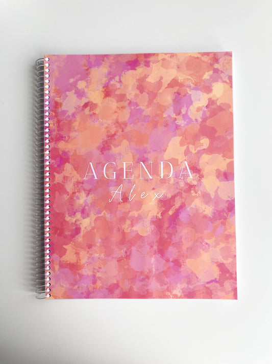 Agenda enseignant 2025-2026 - Pastel rose