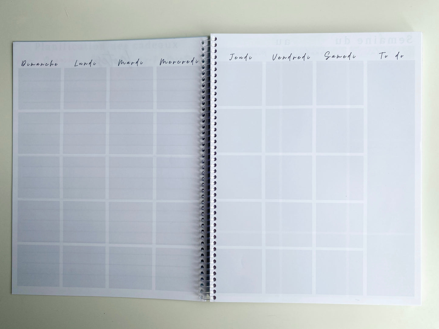 Agenda non daté (perpétuel) - Pastel rose